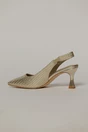 Pantofi aurii din piele ecologica cu design impletit, 3, dyfashion.ro