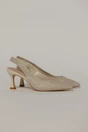 Pantofi bej din piele ecologica cu design impletit, 1, dyfashion.ro
