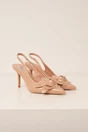 Pantofi bej din piele ecologica cu floare mai pe varf, 1, dyfashion.ro