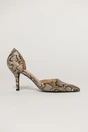Pantofi bej eleganti din piele ecologica cu model snake, 2, dyfashion.ro