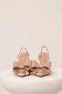 Pantofi bej eleganti din satin cu funda maxi, 2, dyfashion.ro