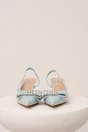 Pantofi bleu din piele ecologica lacuita cu funda si capse, 2, dyfashion.ro