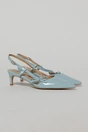 Pantofi bleu eleganti cu finisaj lucios si fundita laterala, 1, dyfashion.ro