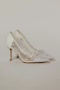 Pantofi eleganti albi imbracati in dantela, 1, dyfashion.ro