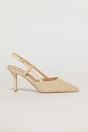 Pantofi eleganti  bej cu finisaj impletit, 2, dyfashion.ro
