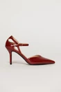 Pantofi eleganti bordo aspect lucios cu bareta si decupaj lateral, 2, dyfashion.ro