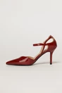 Pantofi eleganti bordo aspect lucios cu bareta si decupaj lateral, 3, dyfashion.ro
