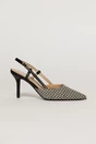 Pantofi eleganti cu finisaj impletit alb negru, 2, dyfashion.ro