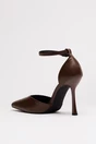Pantofi eleganti maro din piele ecologica cu bareta, 3, dyfashion.ro