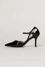 Pantofi eleganti negri aspect lucios cu bareta si decupaj lateral, 3, dyfashion.ro