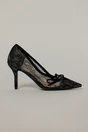 Pantofi eleganti negri imbracati in dantela, 2, dyfashion.ro
