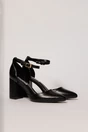 Pantofi eleganti negrii din piele ecologica cu bareta, 1, dyfashion.ro