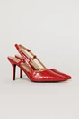 Pantofi eleganti rosii cu finisaj impletit, 1, dyfashion.ro