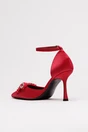 Pantofi eleganti rosii din material satinat cu funda si strasuri, 3, dyfashion.ro