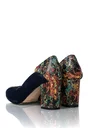 Pantofi Mara bleumarin cu imprimeu divers