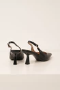 Pantofi negri din piele ecologica cu decupaj, 2, dyfashion.ro