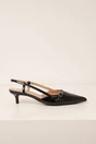 Pantofi negri din piele ecologica cu varf subtire si toc jos, 3, dyfashion.ro