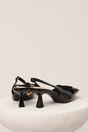 Pantofi negri din piele ecologica lacuita cu funda si capse, 3, dyfashion.ro