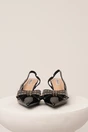 Pantofi negri din piele ecologica lacuita cu funda si capse, 2, dyfashion.ro