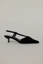 Pantofi negri  din piele intoarsa ecologica cu barete, 2, dyfashion.ro
