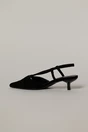 Pantofi negri  din piele intoarsa ecologica cu barete, 3, dyfashion.ro