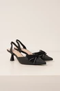 Pantofi negri eleganti cu glitter si funda pe varf, 1, dyfashion.ro