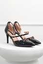 Pantofi negri lacuiti din piele ecologica cu barete, 1, dyfashion.ro