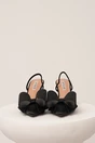Pantofi negru eleganti din satin cu funda maxi, 2, dyfashion.ro