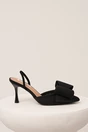 Pantofi negru eleganti din satin cu funda maxi, 4, dyfashion.ro