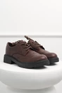 Pantofi Oxford maro din piele ecologica cu siret, 1, dyfashion.ro