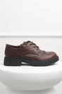 Pantofi Oxford maro din piele ecologica cu siret, 5, dyfashion.ro