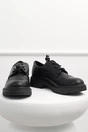 Pantofi Oxford negri din piele ecologica cu siret, 4, dyfashion.ro