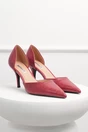 Pantofi rosii eleganti din piele ecologica cu model snake, 1, dyfashion.ro