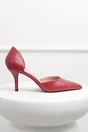 Pantofi rosii eleganti din piele ecologica cu model snake, 5, dyfashion.ro