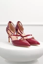 Pantofi rosii lacuiti din piele ecologica cu barete, 1, dyfashion.ro