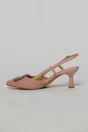 Pantofi roz  cu finisaj impletit si accesoriu cu pietre stralucitoare, 3, dyfashion.ro