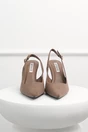 Pantofi taupe din piele ecologica intoarsa cu bareta, 2, dyfashion.ro