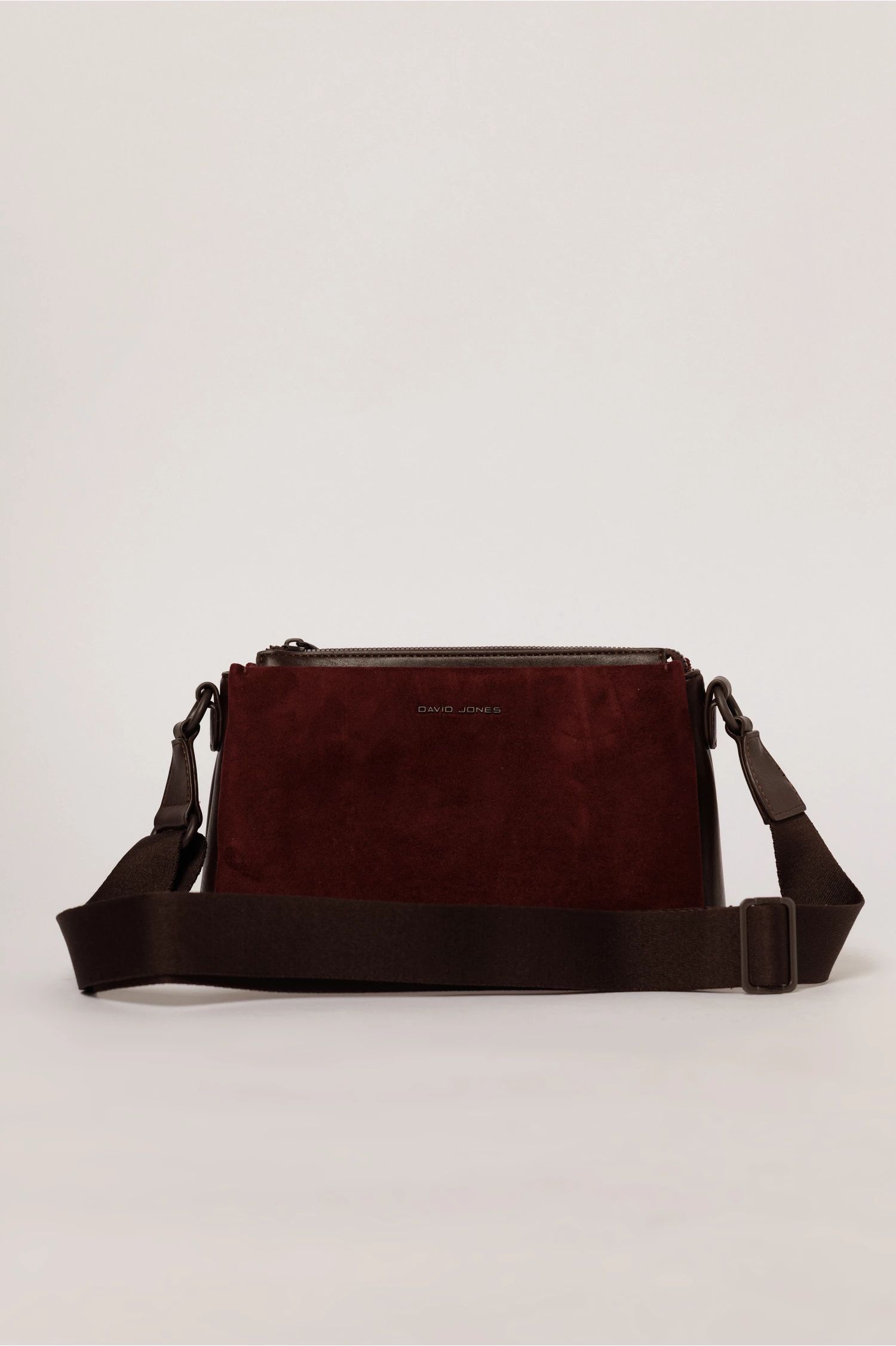 Geanta smart casual bordo cu finisaj neted si catifelat