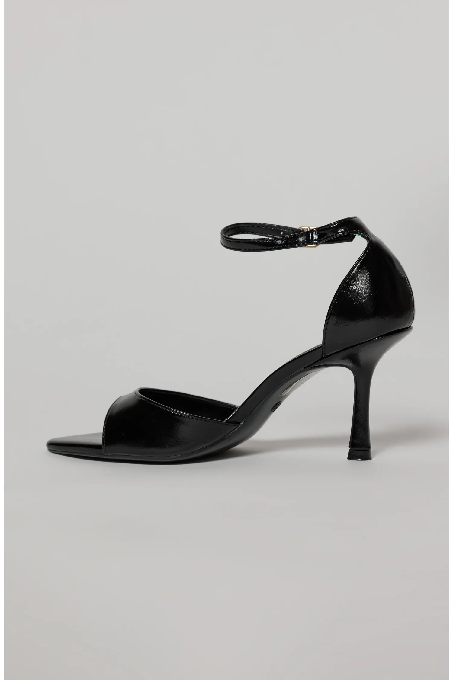 Sandale negre elegante din piele ecologica cu varf ascutit 3