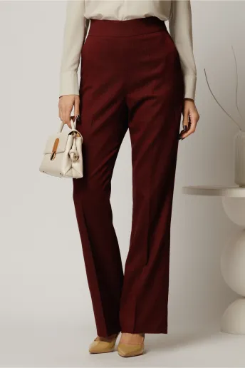 Pantaloni dama grena office croi drept