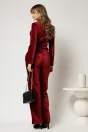 Bluza DY Fashion bordo din catifea velurata cu nasturi la bust, 2, dyfashion.ro