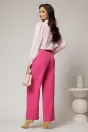 Bluza DY Fashion roz cu volanas maxi la decolteu din voal plin, 2, dyfashion.ro