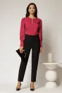 Camasa DY Fashion magenta din poplin cu croi cambrat si nasturi decorativi, 3, dyfashion.ro