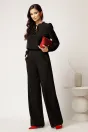 Camasa DY Fashion neagra din voal cu guler incretit, 2, dyfashion.ro