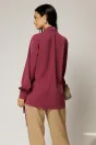 Camasa magenta prafuit din voal cu guler ascutit, 2, dyfashion.ro