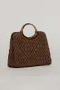 Clutch elegant maro din piele ecologica intoarsa cu design modern, 2, dyfashion.ro