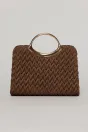 Clutch elegant maro din piele ecologica intoarsa cu design modern, 1, dyfashion.ro