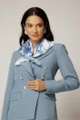 Esarfa alba cu imprimeu floral bleu, 1, dyfashion.ro