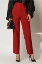 Pantaloni bordo conici cu nasturi decorativi pe talie, 1, dyfashion.ro