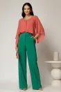 Pantaloni dama verzi cu croi drept si inchidere cu doi nasturi, 3, dyfashion.ro